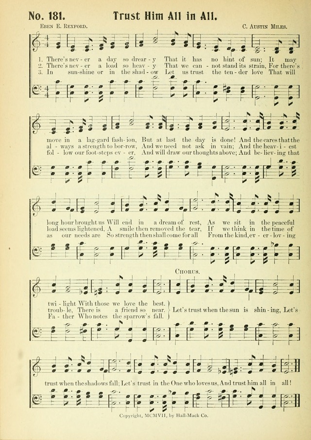 The Voice of Praise No. 2: a complete collection of Scriptural, gospel, Sunday-school and praise service songs page 181