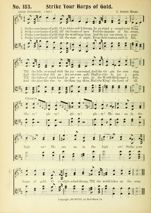 The Voice of Praise No. 2: a complete collection of Scriptural, gospel, Sunday-school and praise service songs page 183