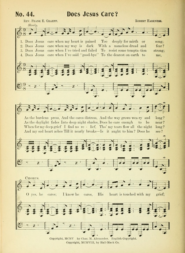 The Voice of Praise No. 2: a complete collection of Scriptural, gospel, Sunday-school and praise service songs page 49