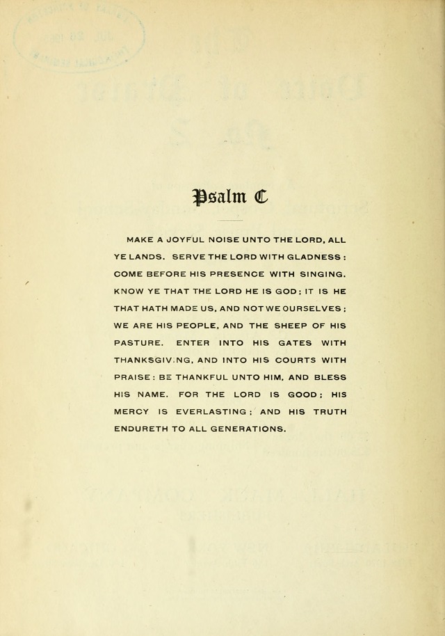 The Voice of Praise No. 2: a complete collection of Scriptural, gospel, Sunday-school and praise service songs page 7