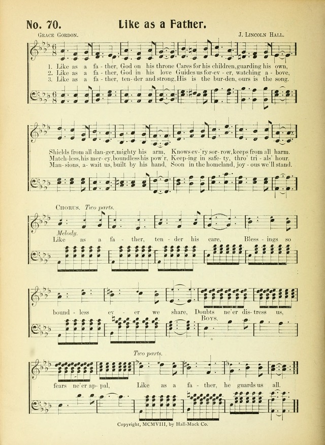 The Voice of Praise No. 2: a complete collection of Scriptural, gospel, Sunday-school and praise service songs page 75