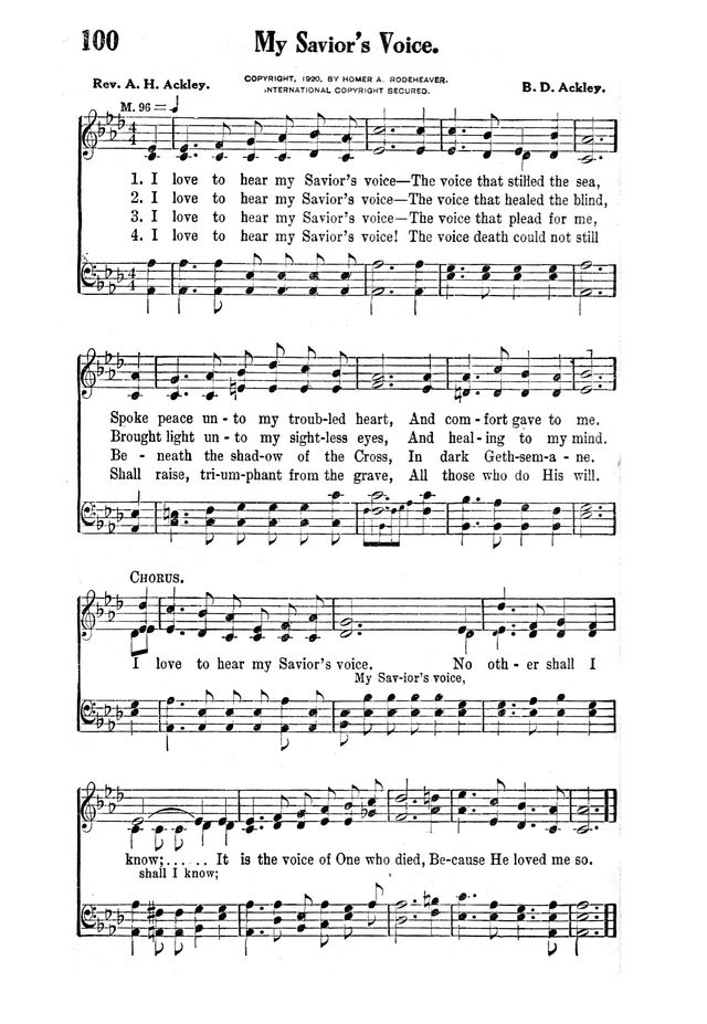 Victory Songs: For the Church, Sunday School and Evangelistic Services. page 102