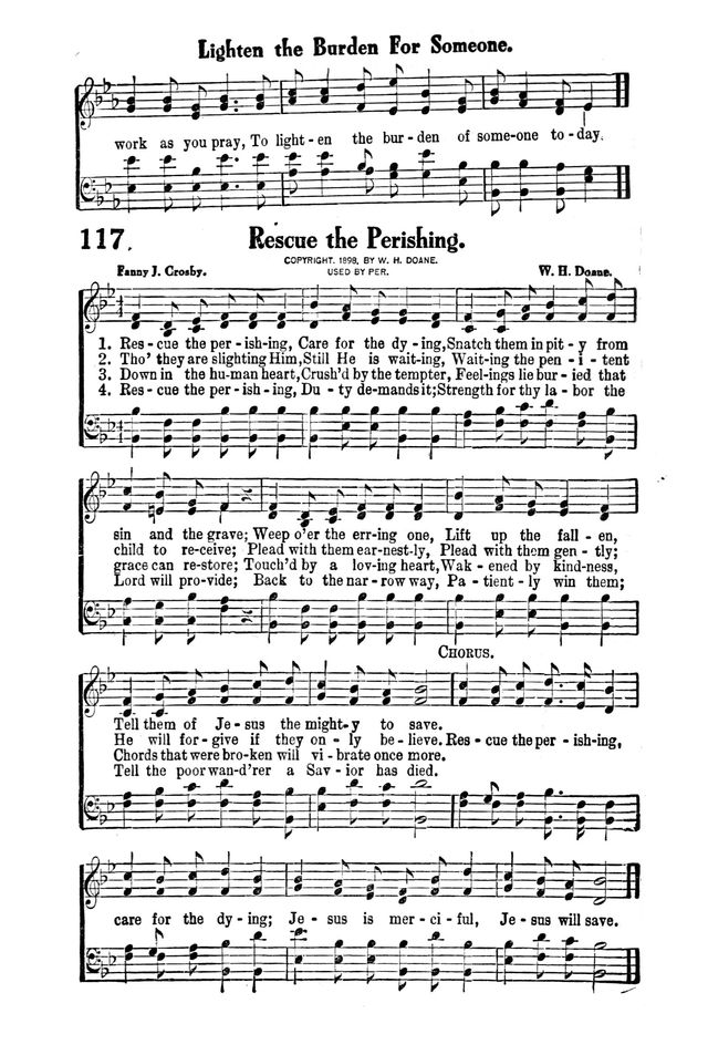 Victory Songs: For the Church, Sunday School and Evangelistic Services. page 119