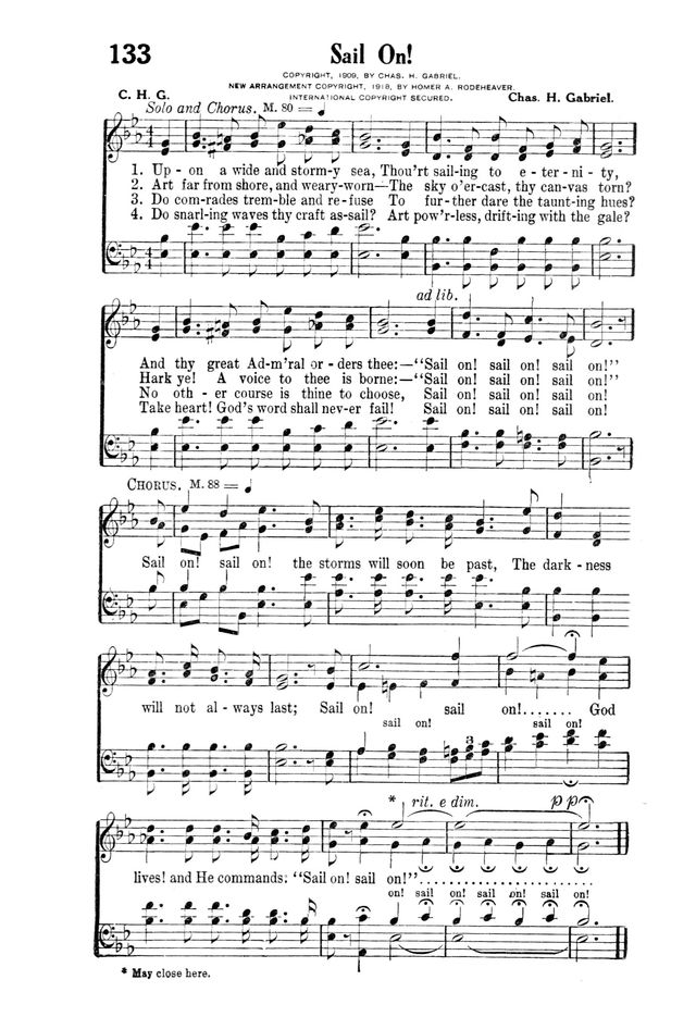 Victory Songs: For the Church, Sunday School and Evangelistic Services. page 135