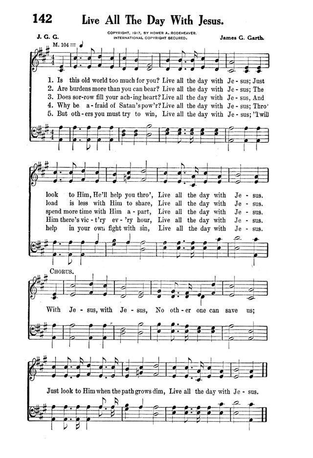 Victory Songs: For the Church, Sunday School and Evangelistic Services. page 144