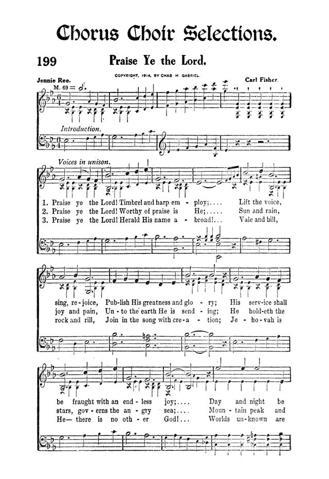 Victory Songs: For the Church, Sunday School and Evangelistic Services. page 198