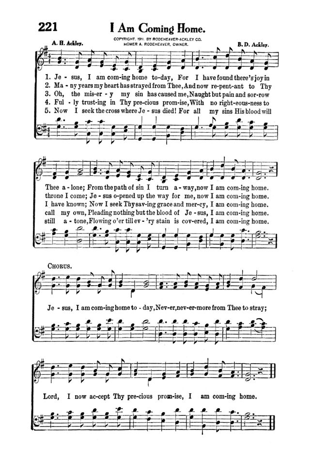 Victory Songs: For the Church, Sunday School and Evangelistic Services. page 229