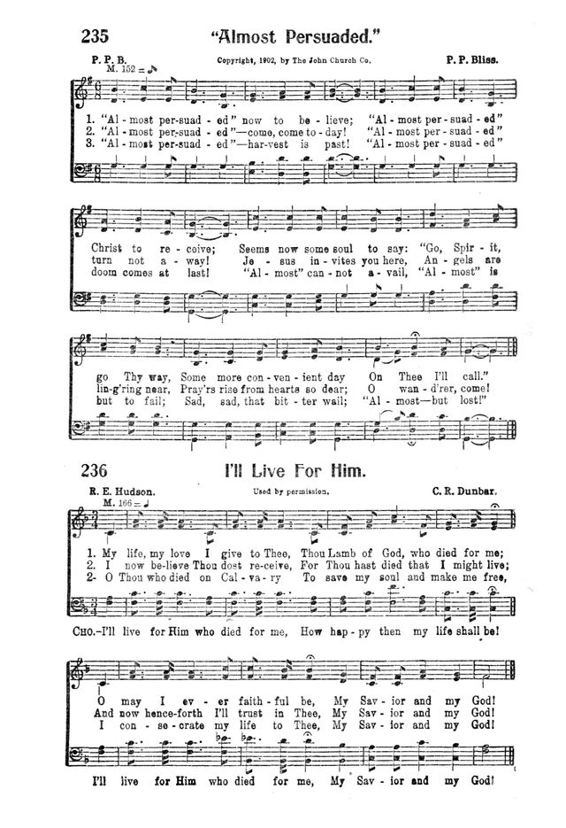 Victory Songs: For the Church, Sunday School and Evangelistic Services. page 239