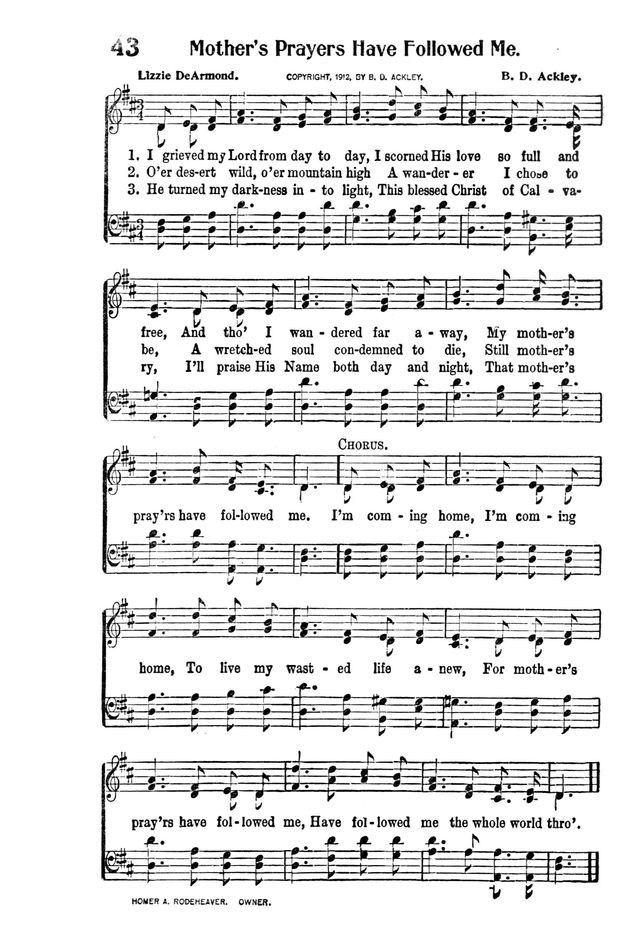 Victory Songs: For the Church, Sunday School and Evangelistic Services. page 45