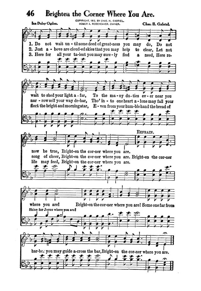 Victory Songs: For the Church, Sunday School and Evangelistic Services. page 48