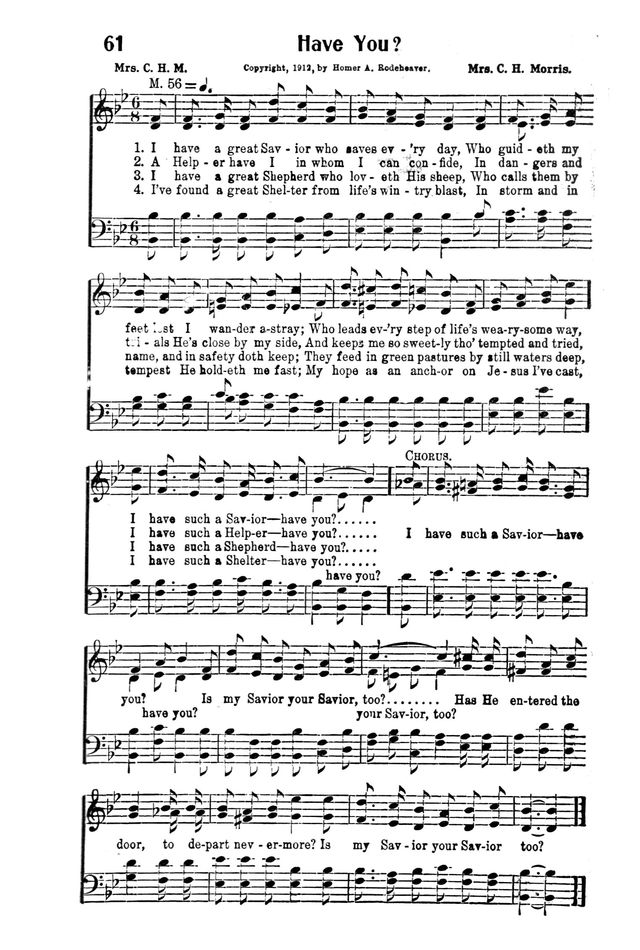 Victory Songs: For the Church, Sunday School and Evangelistic Services. page 63