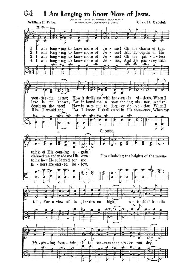 Victory Songs: For the Church, Sunday School and Evangelistic Services. page 66