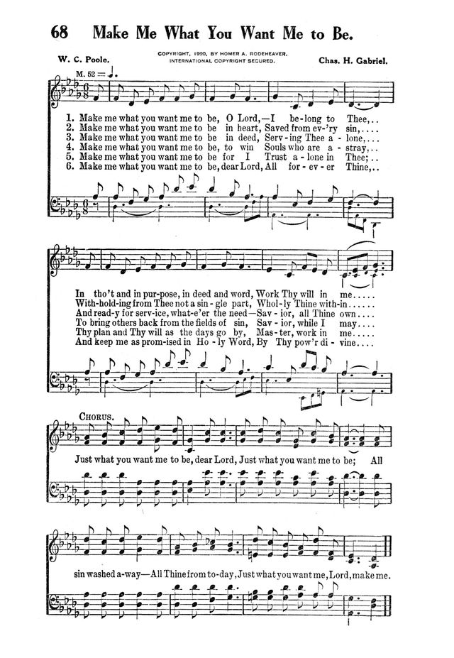 Victory Songs: For the Church, Sunday School and Evangelistic Services. page 70