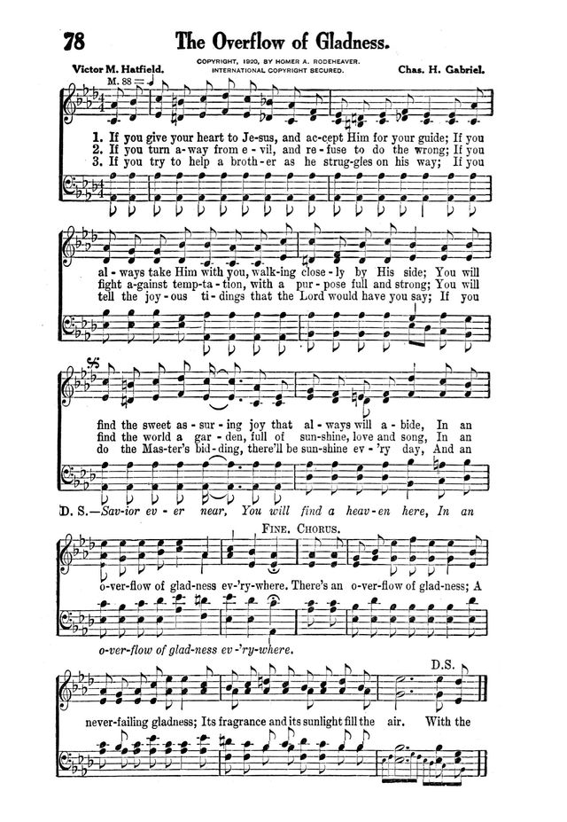 Victory Songs: For the Church, Sunday School and Evangelistic Services. page 80