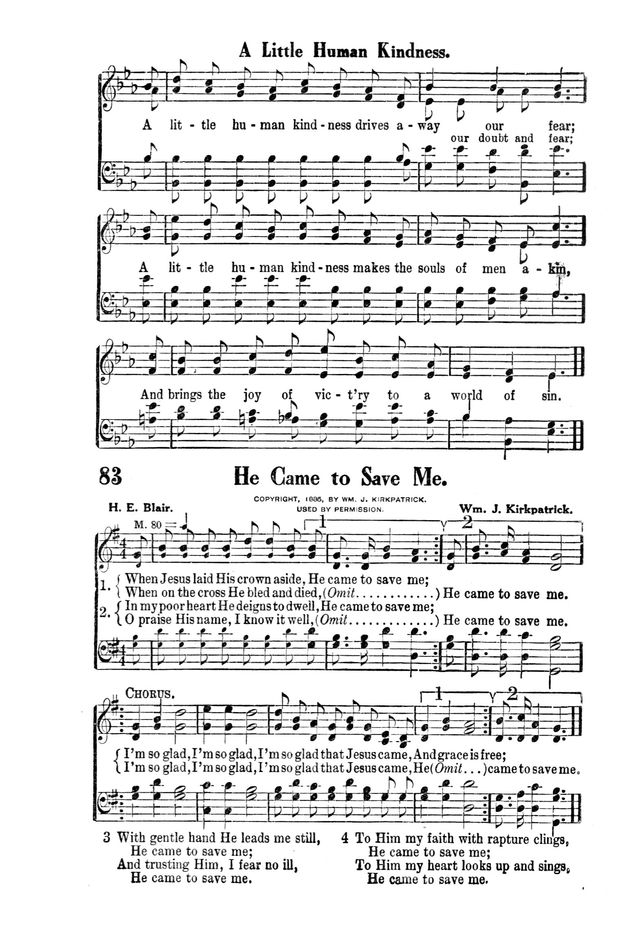 Victory Songs: For the Church, Sunday School and Evangelistic Services. page 85