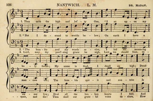 The Vestry Singing Book: being a selection of the most popular and approved tunes and hymns now extant, designed for social and religious meetings, family devotion, singing schools, etc. page 106