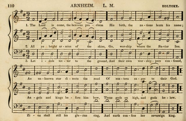 The Vestry Singing Book: being a selection of the most popular and approved tunes and hymns now extant, designed for social and religious meetings, family devotion, singing schools, etc. page 110