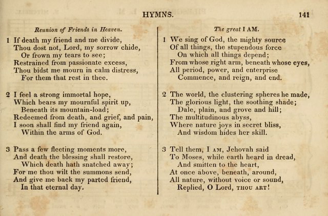 The Vestry Singing Book: being a selection of the most popular and approved tunes and hymns now extant, designed for social and religious meetings, family devotion, singing schools, etc. page 143