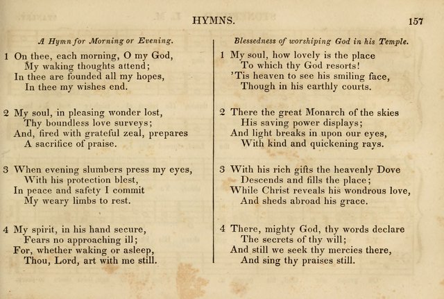 The Vestry Singing Book: being a selection of the most popular and approved tunes and hymns now extant, designed for social and religious meetings, family devotion, singing schools, etc. page 159