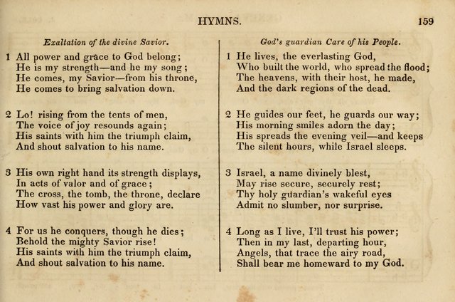 The Vestry Singing Book: being a selection of the most popular and approved tunes and hymns now extant, designed for social and religious meetings, family devotion, singing schools, etc. page 161