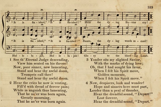 The Vestry Singing Book: being a selection of the most popular and approved tunes and hymns now extant, designed for social and religious meetings, family devotion, singing schools, etc. page 191