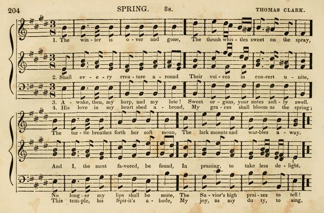 The Vestry Singing Book: being a selection of the most popular and approved tunes and hymns now extant, designed for social and religious meetings, family devotion, singing schools, etc. page 206