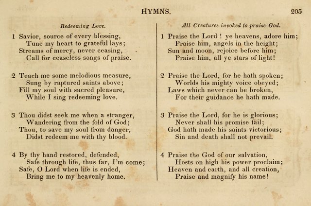 The Vestry Singing Book: being a selection of the most popular and approved tunes and hymns now extant, designed for social and religious meetings, family devotion, singing schools, etc. page 207