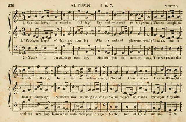 The Vestry Singing Book: being a selection of the most popular and approved tunes and hymns now extant, designed for social and religious meetings, family devotion, singing schools, etc. page 208