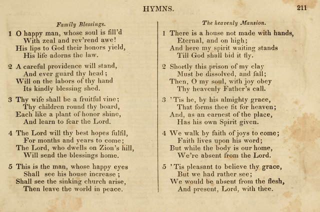 The Vestry Singing Book: being a selection of the most popular and approved tunes and hymns now extant, designed for social and religious meetings, family devotion, singing schools, etc. page 213