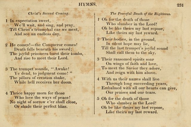 The Vestry Singing Book: being a selection of the most popular and approved tunes and hymns now extant, designed for social and religious meetings, family devotion, singing schools, etc. page 239