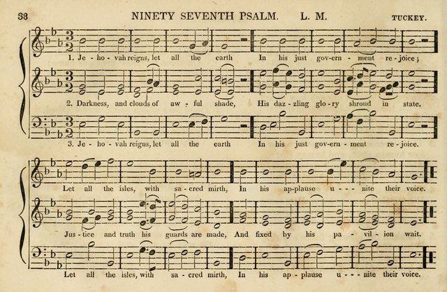 The Vestry Singing Book: being a selection of the most popular and approved tunes and hymns now extant, designed for social and religious meetings, family devotion, singing schools, etc. page 38