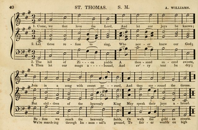 The Vestry Singing Book: being a selection of the most popular and approved tunes and hymns now extant, designed for social and religious meetings, family devotion, singing schools, etc. page 40