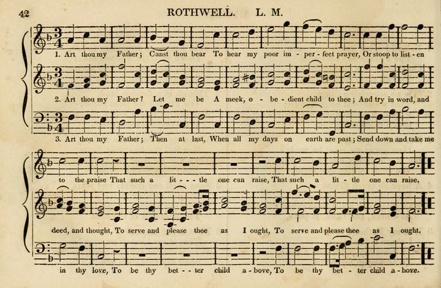 The Vestry Singing Book: being a selection of the most popular and approved tunes and hymns now extant, designed for social and religious meetings, family devotion, singing schools, etc. page 42