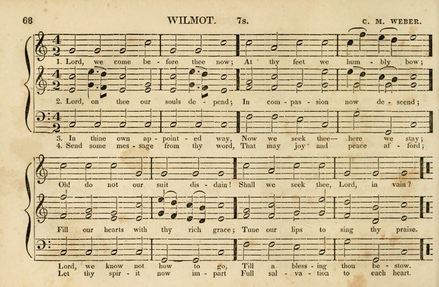 The Vestry Singing Book: being a selection of the most popular and approved tunes and hymns now extant, designed for social and religious meetings, family devotion, singing schools, etc. page 68