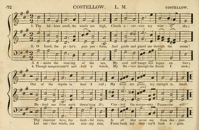 The Vestry Singing Book: being a selection of the most popular and approved tunes and hymns now extant, designed for social and religious meetings, family devotion, singing schools, etc. page 72