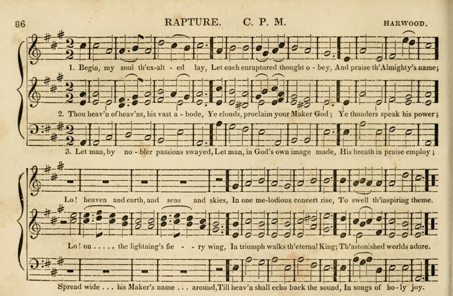 The Vestry Singing Book: being a selection of the most popular and approved tunes and hymns now extant, designed for social and religious meetings, family devotion, singing schools, etc. page 86