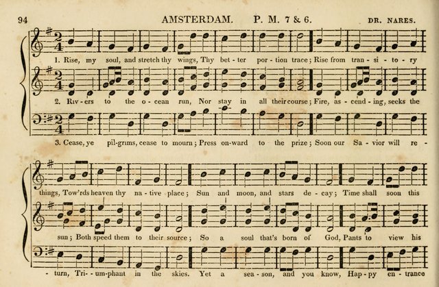 The Vestry Singing Book: being a selection of the most popular and approved tunes and hymns now extant, designed for social and religious meetings, family devotion, singing schools, etc. page 94