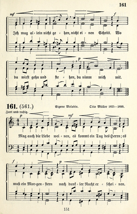 Vierstimmige Melodien für das Gesangbuch: zum gottesdienstlichen und häuslichen Gebrauch in Evangelischen Mennoniten-Gemeinden page 151