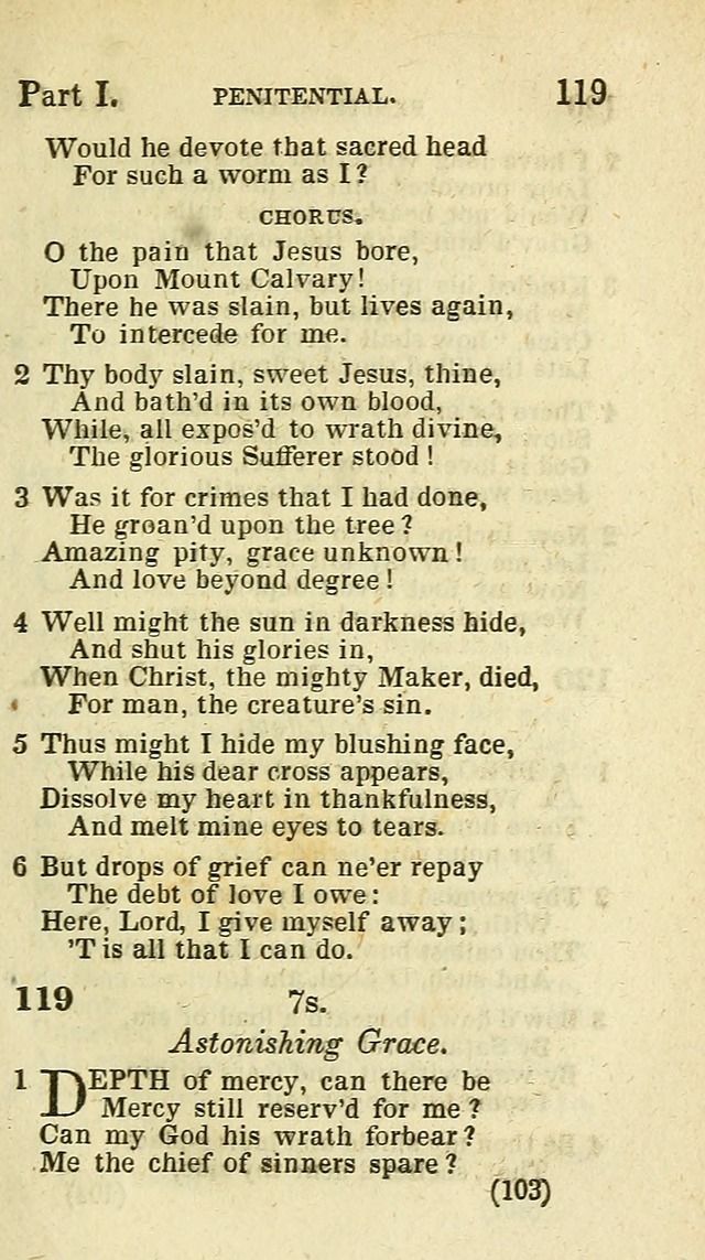 The Virginia Selection of Psalms and Hymns and Spiritual Songs: from the most approved authors; adapted to the various occasions of public and social meetings (New Ed. Enl. and Imp.) page 103