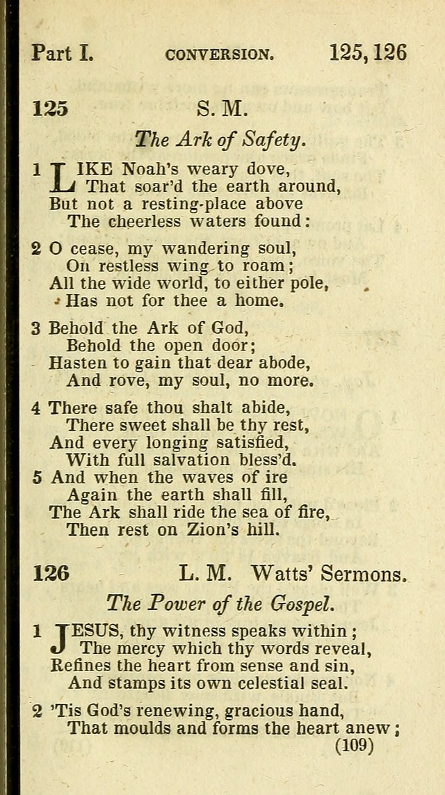 The Virginia Selection of Psalms and Hymns and Spiritual Songs: from the most approved authors; adapted to the various occasions of public and social meetings (New Ed. Enl. and Imp.) page 109