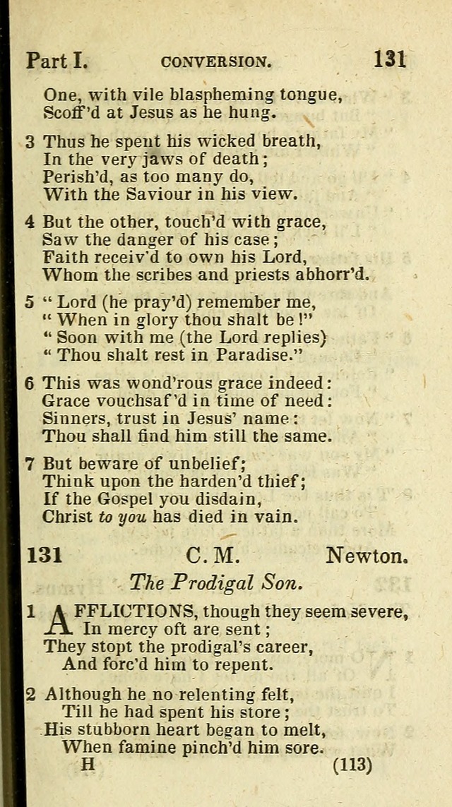 The Virginia Selection of Psalms and Hymns and Spiritual Songs: from the most approved authors; adapted to the various occasions of public and social meetings (New Ed. Enl. and Imp.) page 113