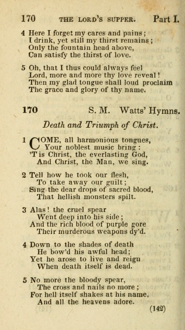 The Virginia Selection of Psalms and Hymns and Spiritual Songs: from the most approved authors; adapted to the various occasions of public and social meetings (New Ed. Enl. and Imp.) page 142