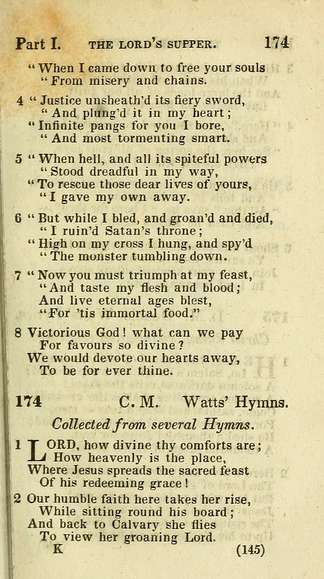 The Virginia Selection of Psalms and Hymns and Spiritual Songs: from the most approved authors; adapted to the various occasions of public and social meetings (New Ed. Enl. and Imp.) page 145