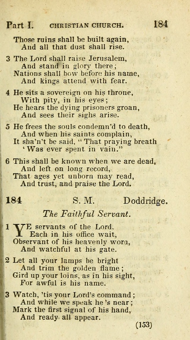 The Virginia Selection of Psalms and Hymns and Spiritual Songs: from the most approved authors; adapted to the various occasions of public and social meetings (New Ed. Enl. and Imp.) page 153