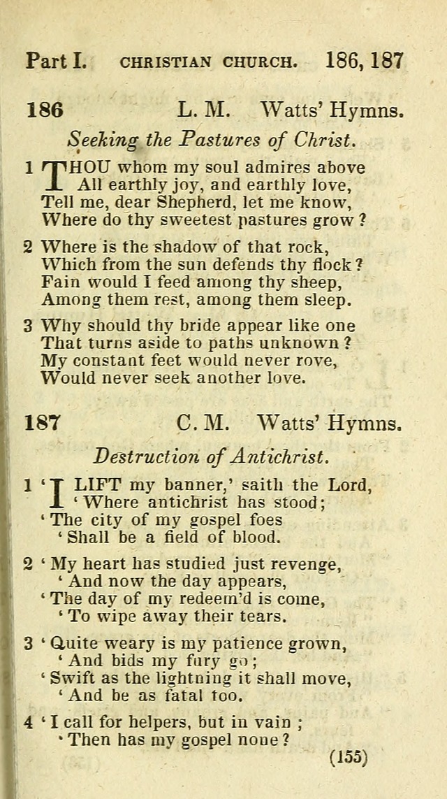 The Virginia Selection of Psalms and Hymns and Spiritual Songs: from the most approved authors; adapted to the various occasions of public and social meetings (New Ed. Enl. and Imp.) page 155