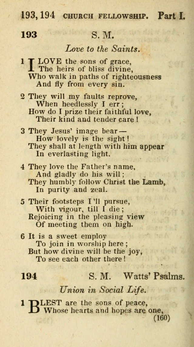 The Virginia Selection of Psalms and Hymns and Spiritual Songs: from the most approved authors; adapted to the various occasions of public and social meetings (New Ed. Enl. and Imp.) page 160