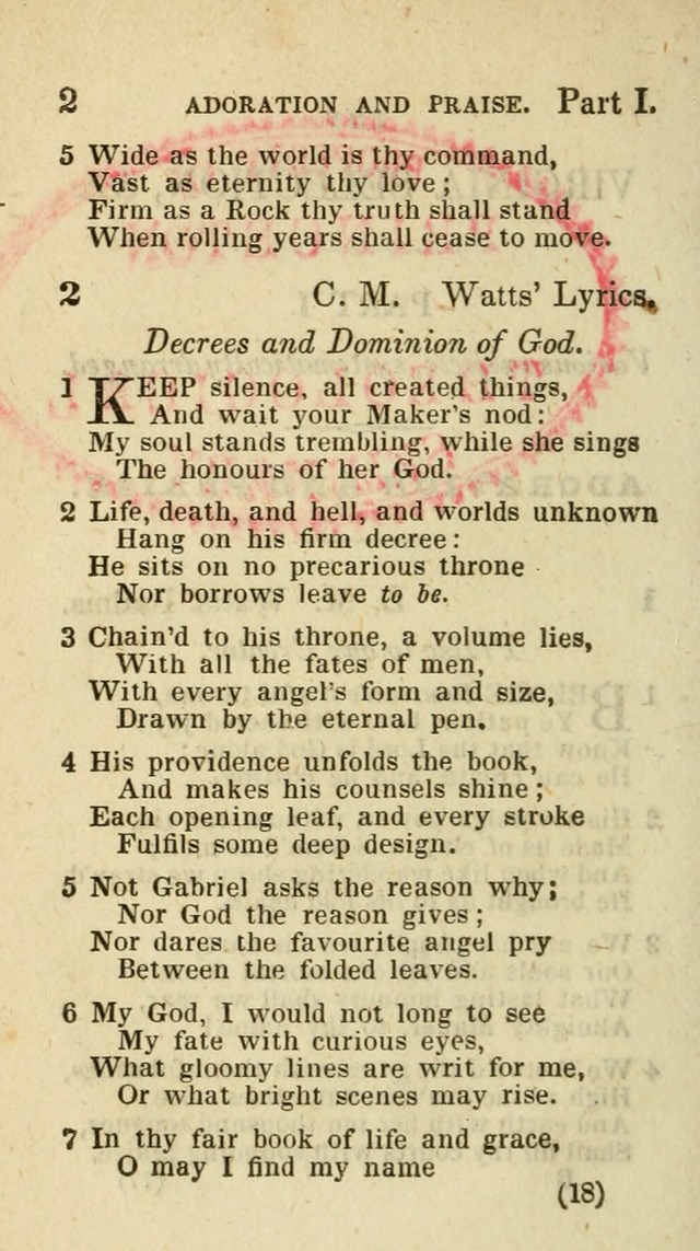 The Virginia Selection of Psalms and Hymns and Spiritual Songs: from the most approved authors; adapted to the various occasions of public and social meetings (New Ed. Enl. and Imp.) page 18