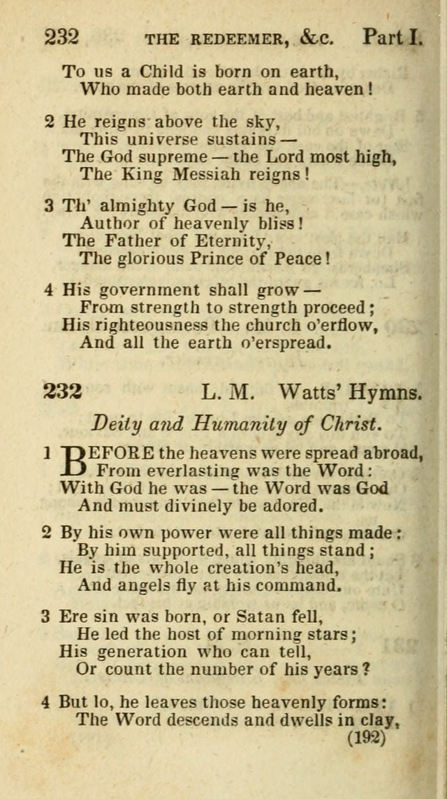 The Virginia Selection of Psalms and Hymns and Spiritual Songs: from the most approved authors; adapted to the various occasions of public and social meetings (New Ed. Enl. and Imp.) page 192