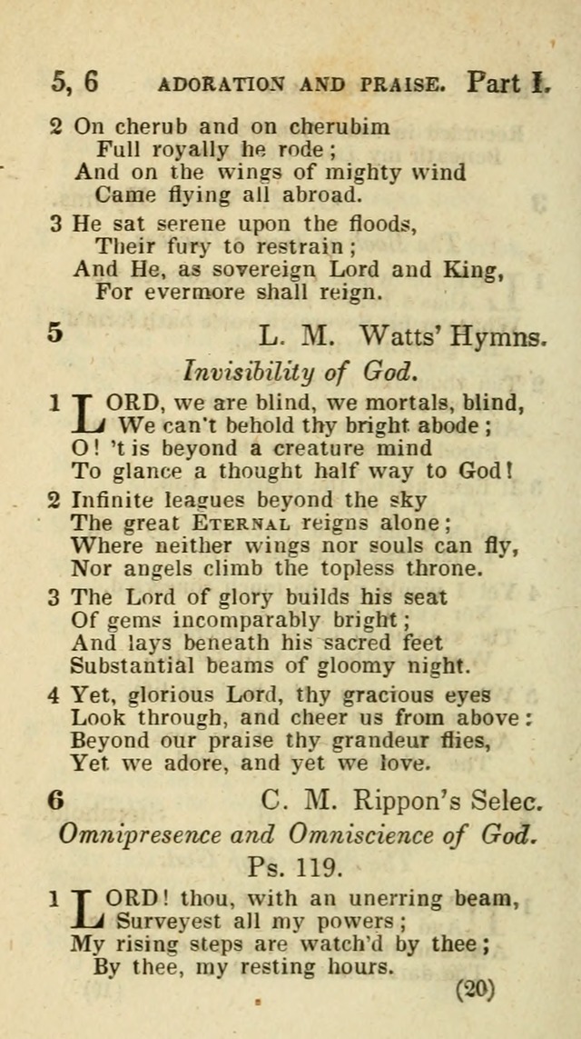 The Virginia Selection of Psalms and Hymns and Spiritual Songs: from the most approved authors; adapted to the various occasions of public and social meetings (New Ed. Enl. and Imp.) page 20