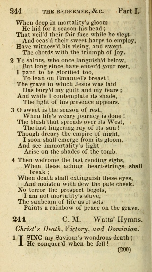 The Virginia Selection of Psalms and Hymns and Spiritual Songs: from the most approved authors; adapted to the various occasions of public and social meetings (New Ed. Enl. and Imp.) page 200